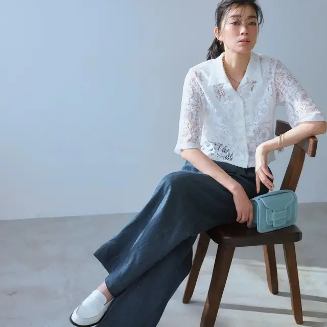 【おしゃれ刷新力のあるレースコーデ6選】着方で変えるなら切れ味のいいレース