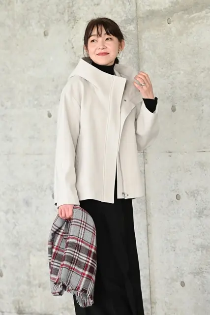 GUコージーメルトンショートフーディコート