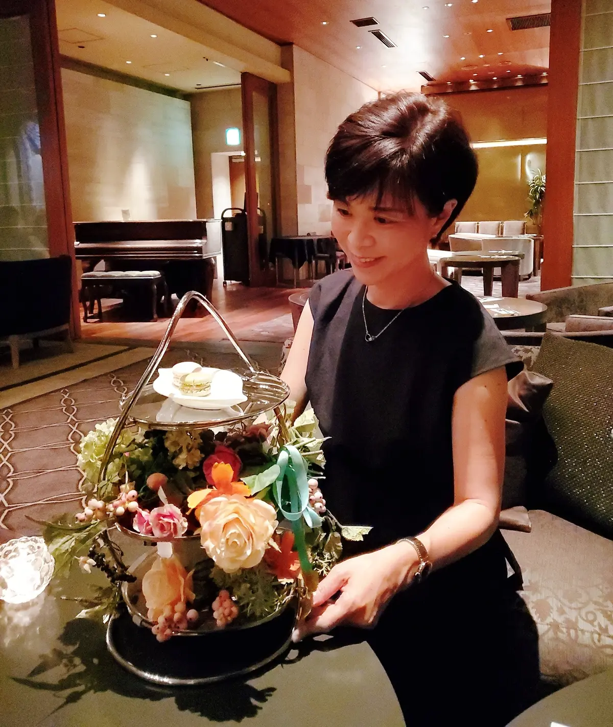 女子はお花に弱いですね(^^)