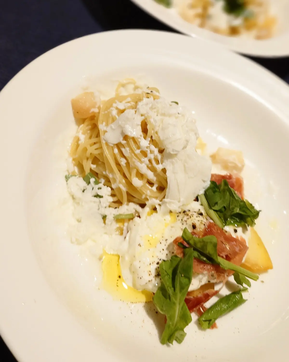 桃の冷製パスタ