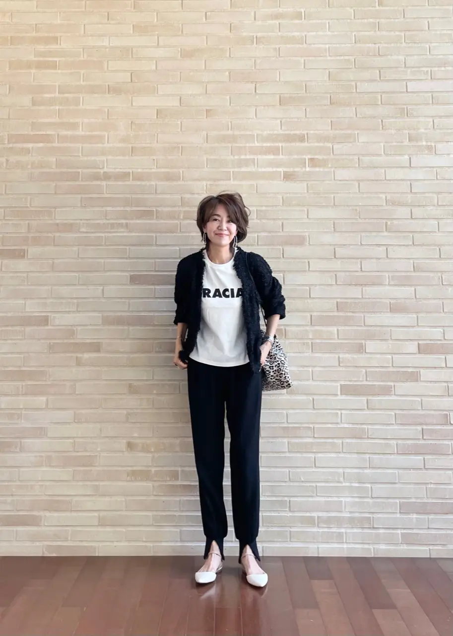 白黒モノトーンコーデ⚫️⚪️4styleの画像_3