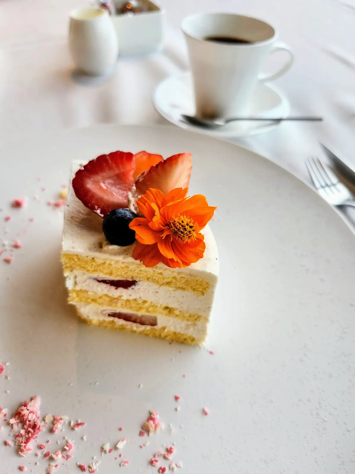 銀座ランチ、フレンチ、お誕生日会、バースデーケーキ、THE GRAND 47、40代ファッション、GINZA SIX、ギンザシックス