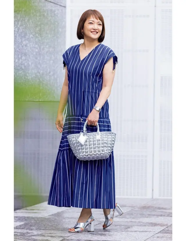 華組　【50代気分が上がる服】すっきり見える！ エレガント！ ほめられるから自信になる“爽やか柄”コーデ