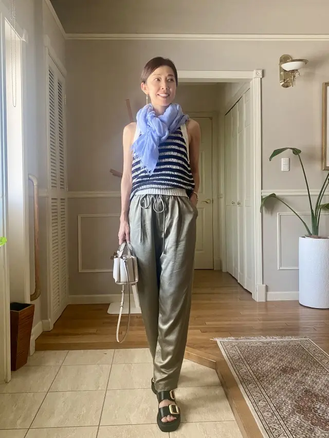 夏のボーダートップスの画像_2