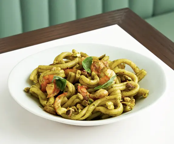 海老とピスタチオソース　カサレッチェ