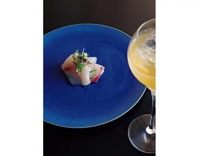 隠岐夕食は旬の素材のコース料理。