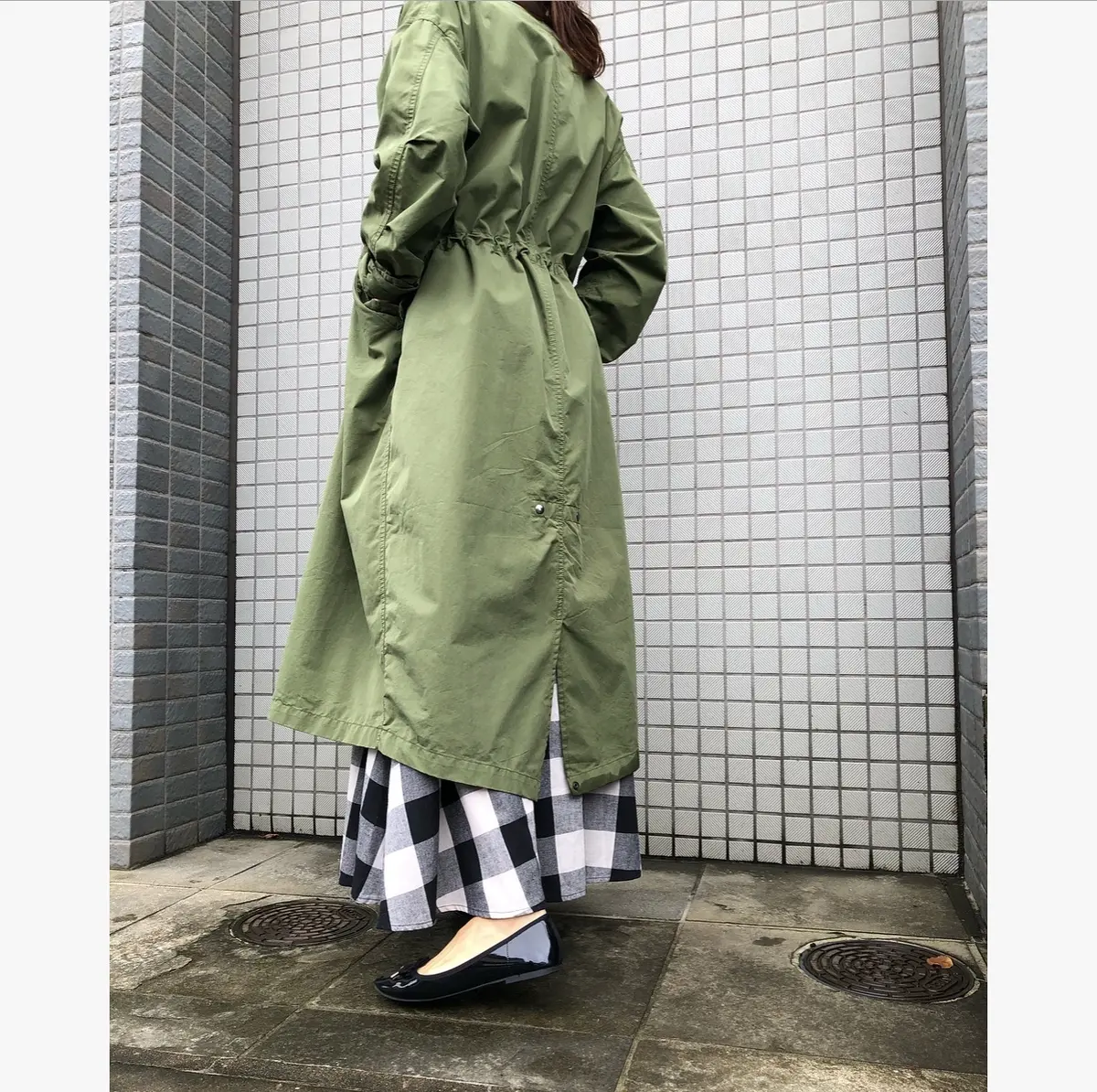 明るめカーキのモッズコートの画像_3