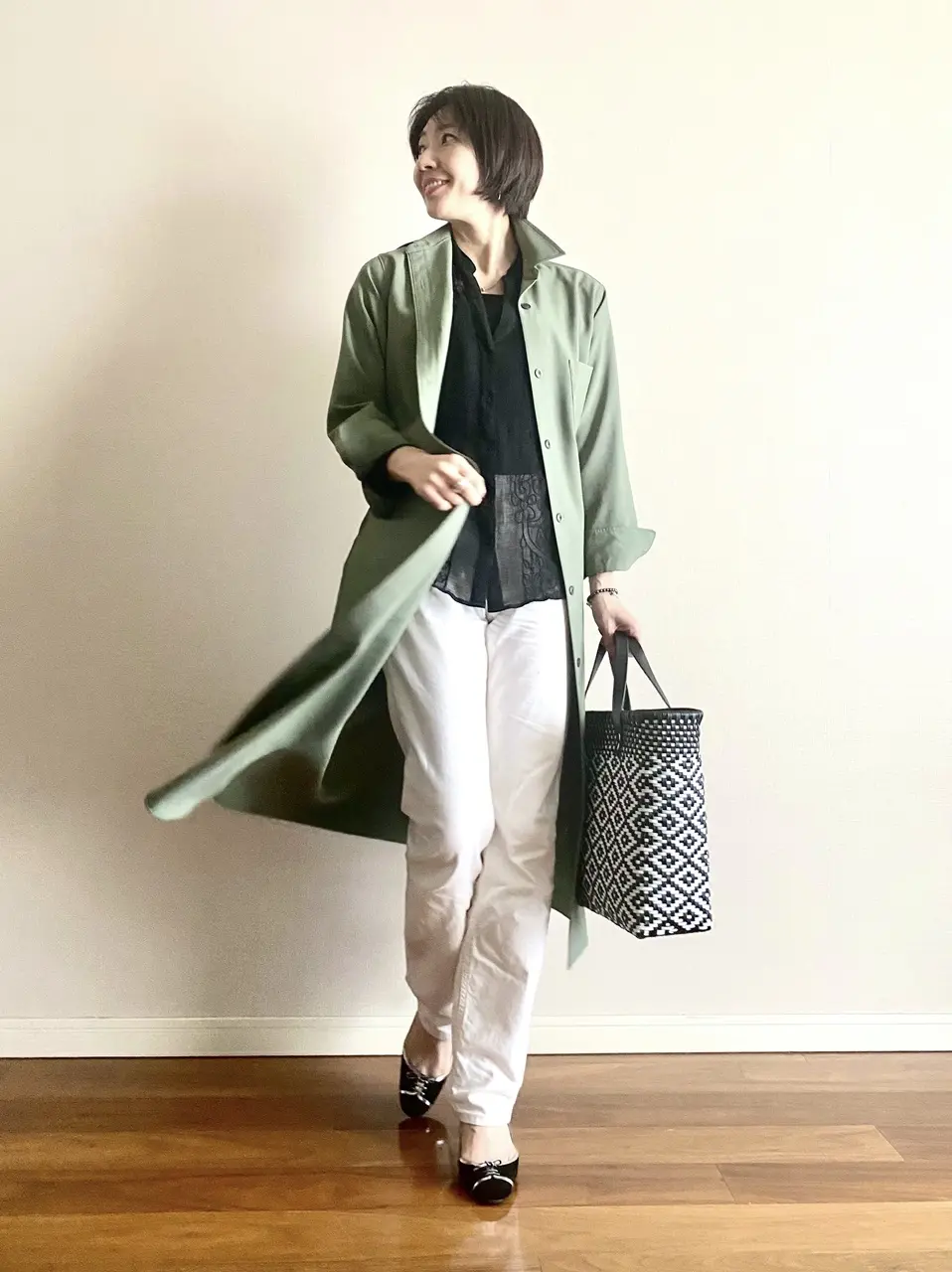 ソージュ シャツワンピコーデ①