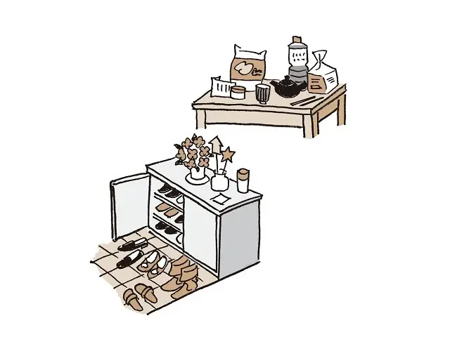 生前整理は「テーブルの上」から、遺品整理は「玄関」から