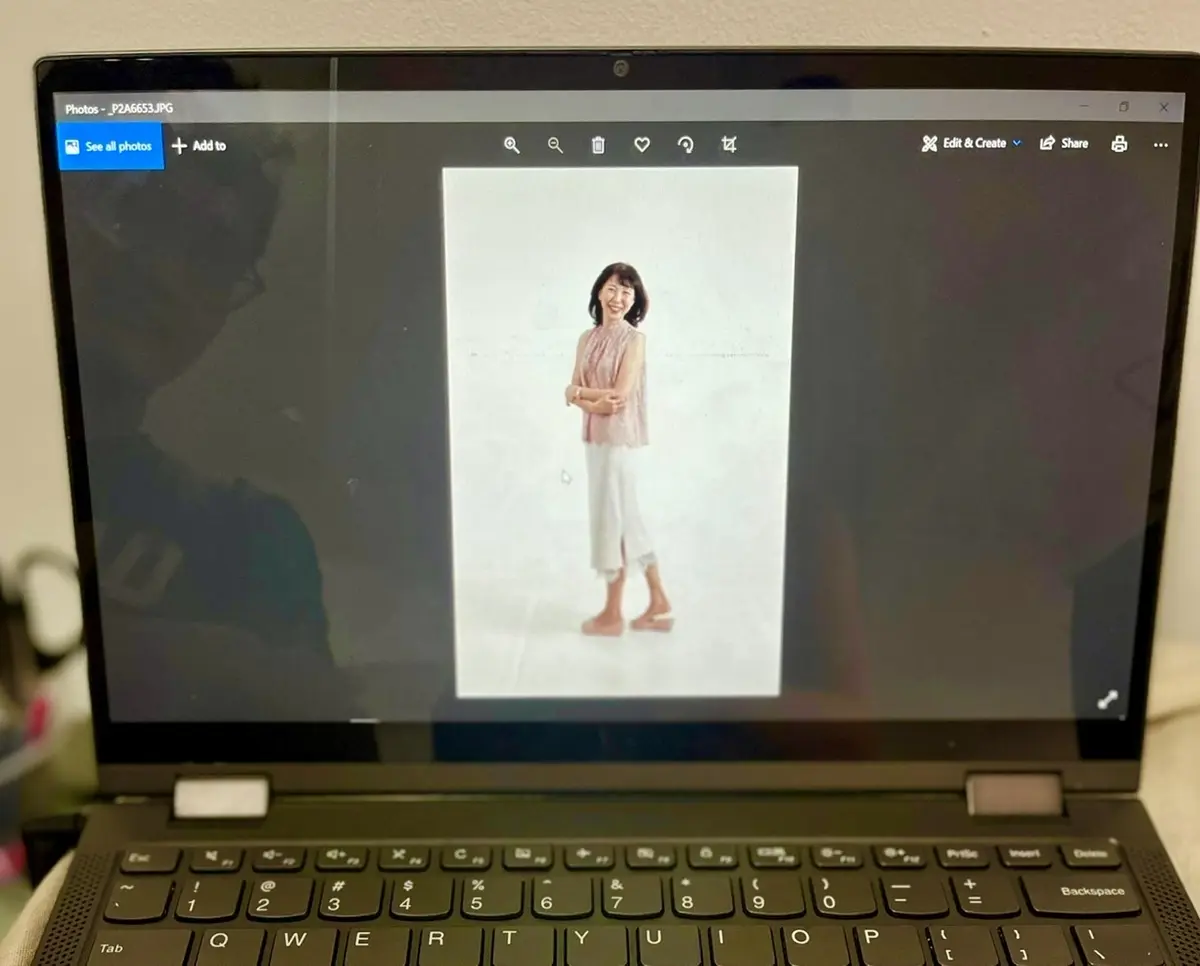 撮影写真　パソコン