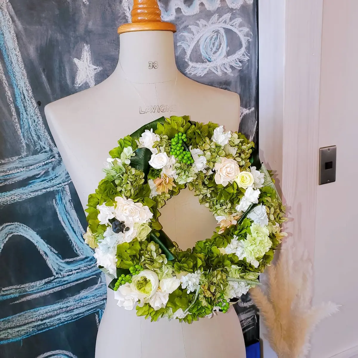 プリザーブドフラワーのリース