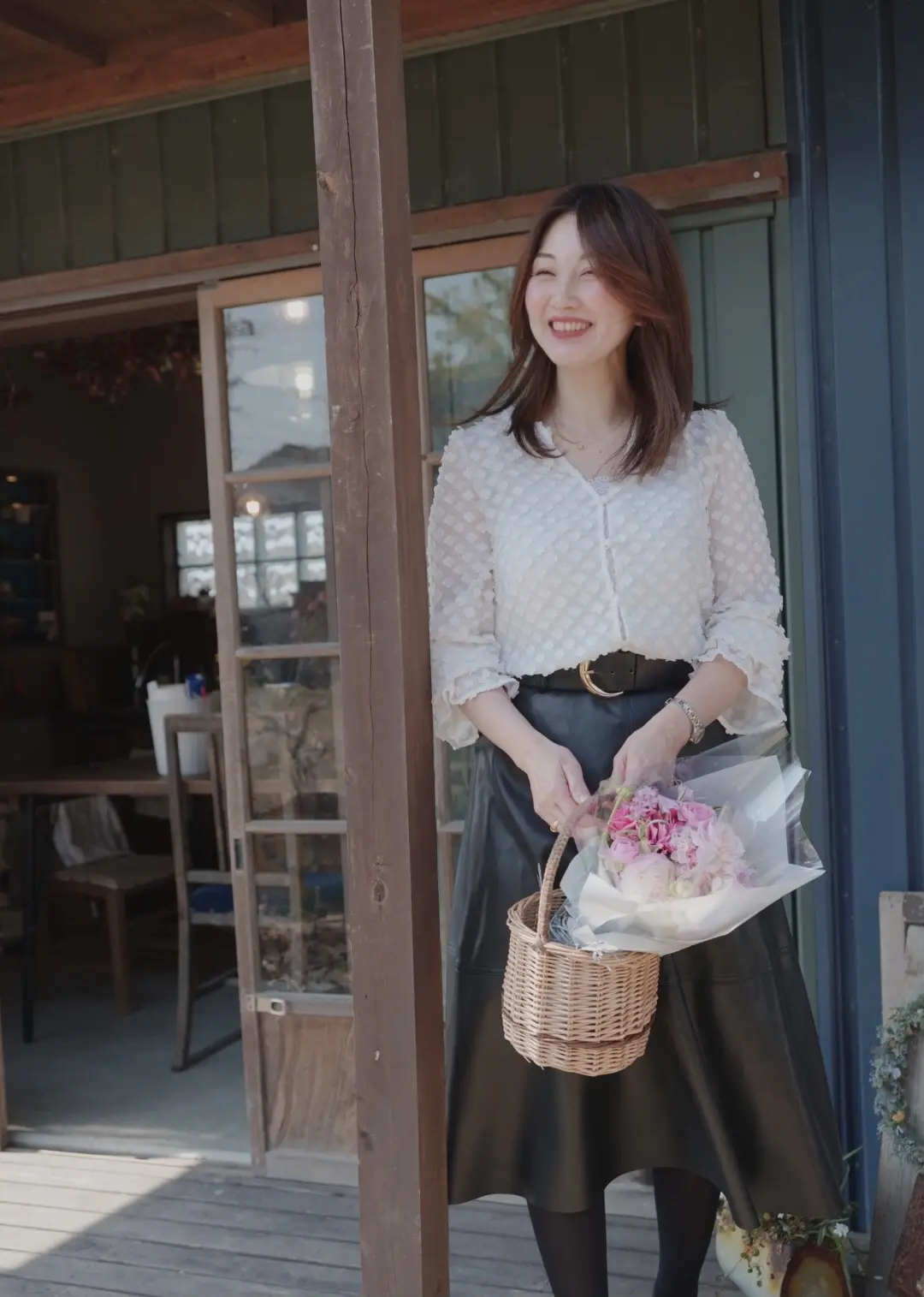 ピンクブーケ、blouse