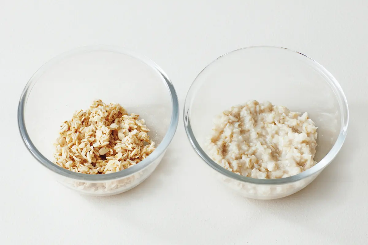 OurAge×Webエクラ  レンジで加熱したオートミールとお粥にしたオートミール