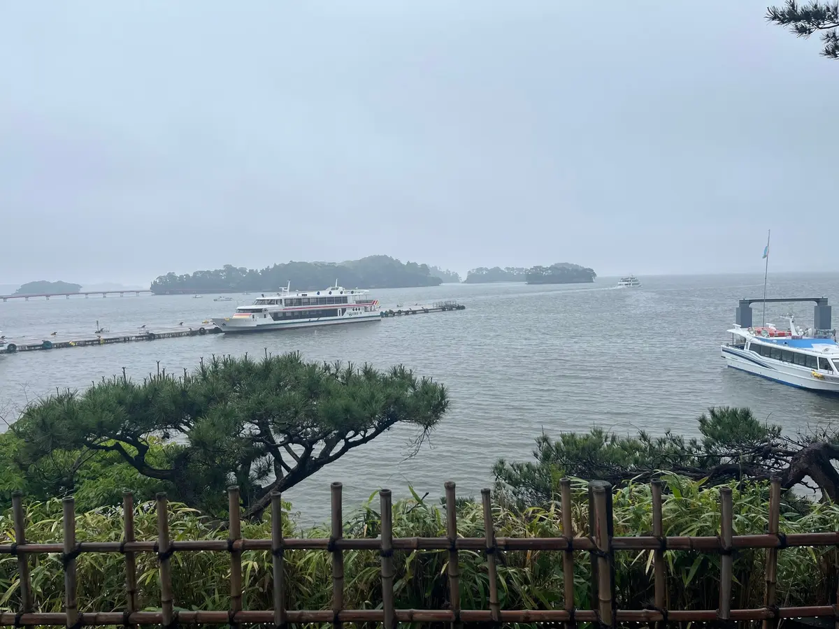 観瀾亭からの松島湾の眺め。