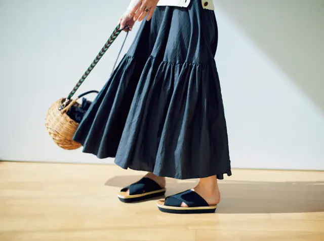 休日スタイルの足元