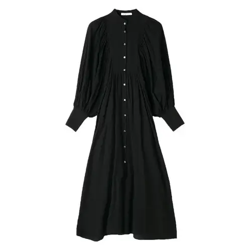 ETRE TOKYO ボリュームスリーブドビーワンピース ￥27,500