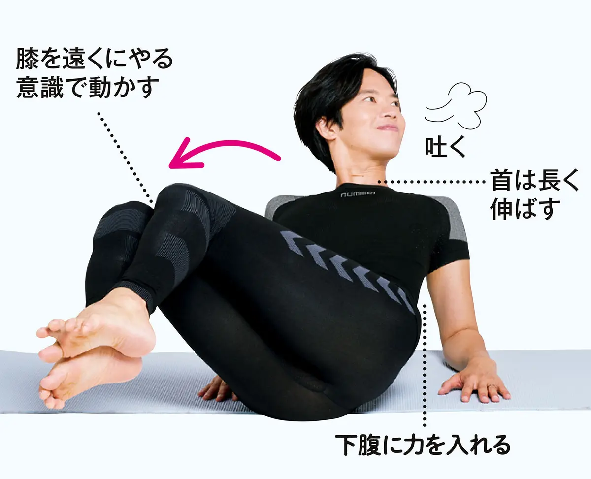 OurAge×Webエクラ　腰を右にひねり、顔は左へ