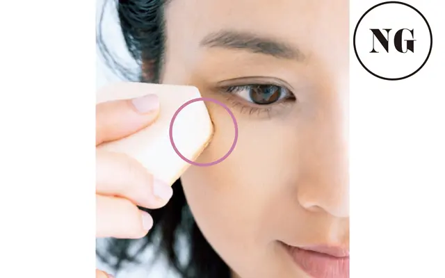 角や端を使うと塗りムラの原因になるのでNG