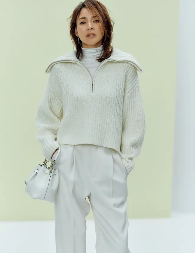 ニットonニットコーデのSHIHO