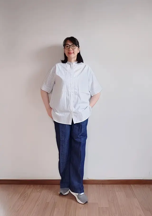 MUJI ヘンプ混タックワイドパンツ