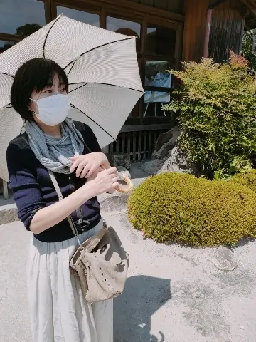 ちょっと一休みのわたくし。