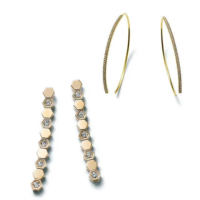 ゴールド×ダイヤモンド　ピアス