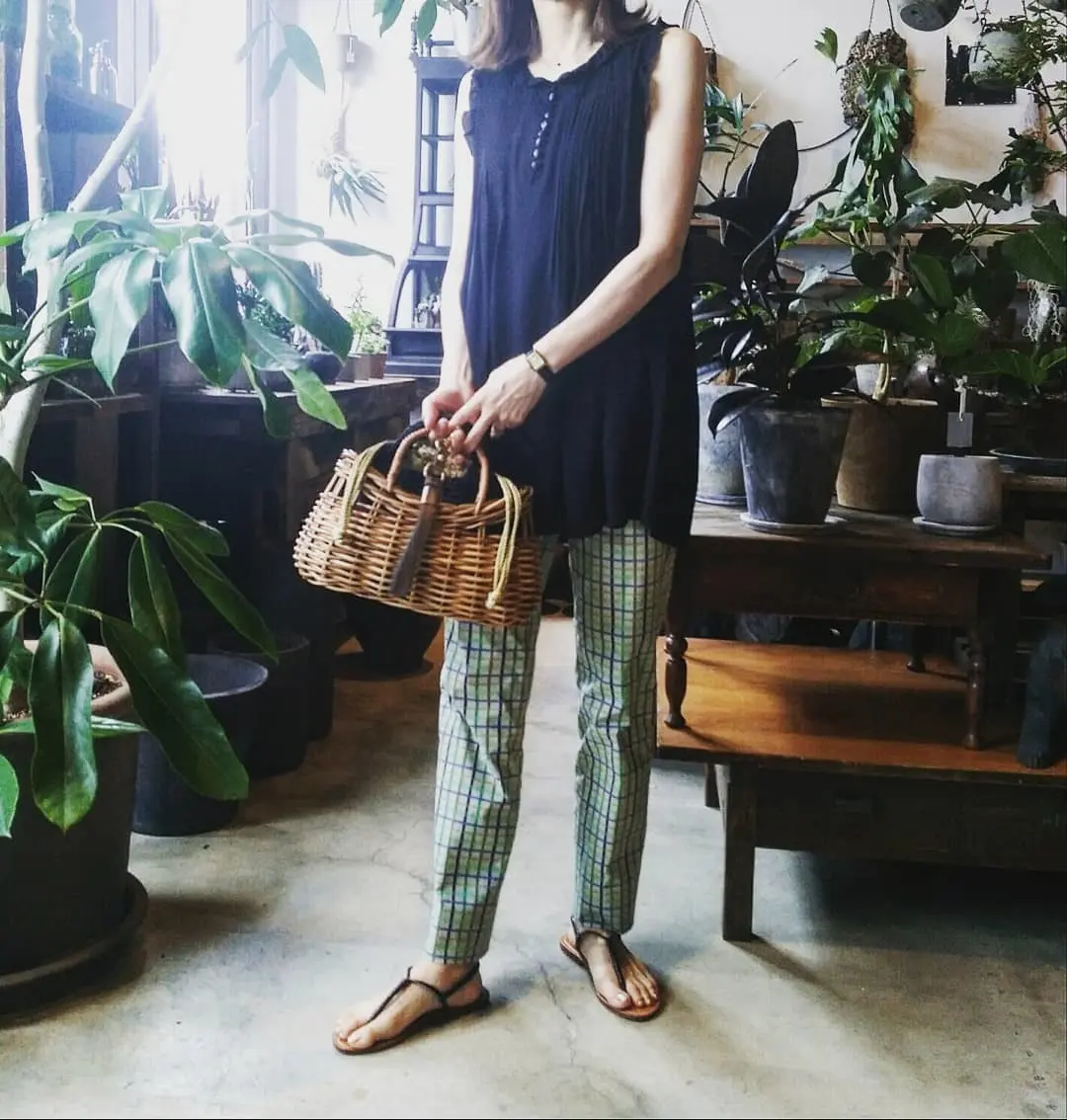 手作り籠バッグでリノベーションcafeへの画像_4