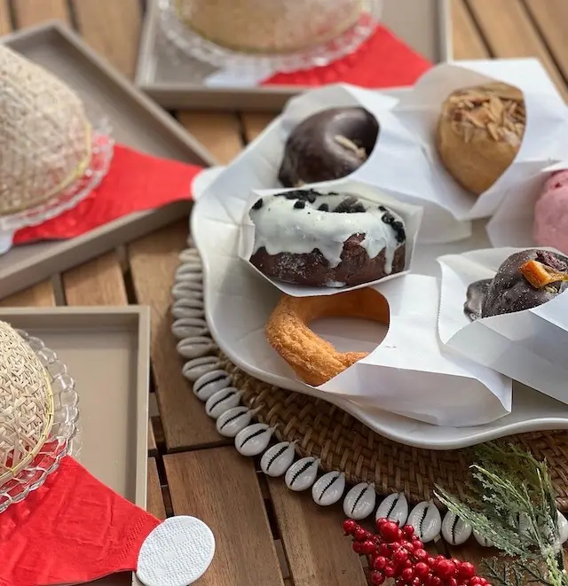 クリスマス　クリスマスインテリア　ミサキドーナツ　テーブルコーデ