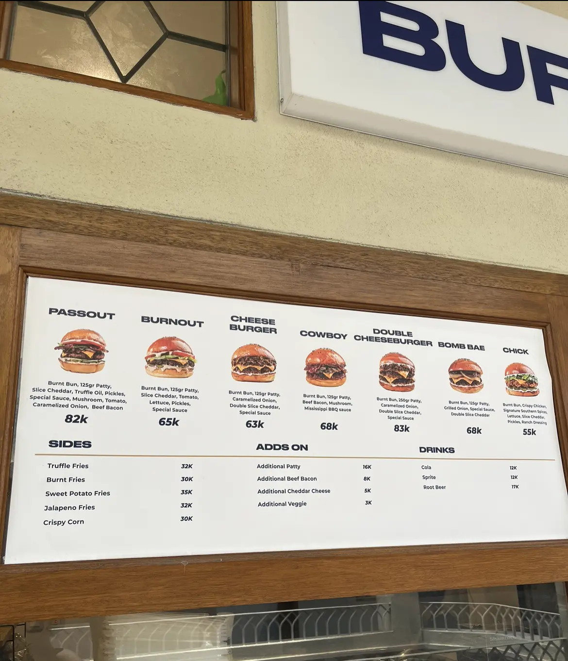 バーガーメニュー