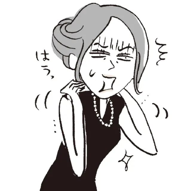 ネックレスをつけるとき