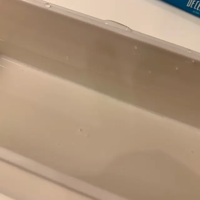 ケースの内側の線まで水を入れる