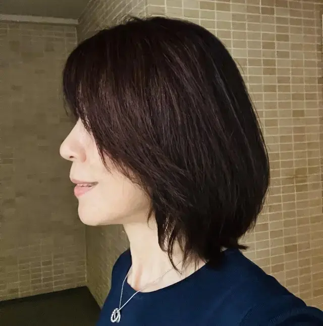 ふんわりひし形ボブ　アフター２