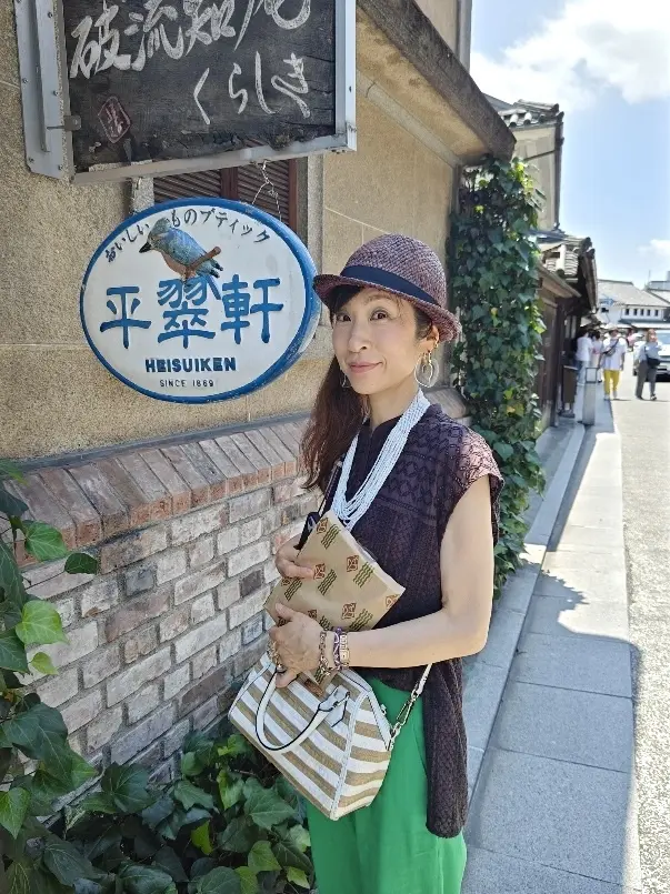 倉敷旅2日目はグリーンのパンツコーデで！の画像_12