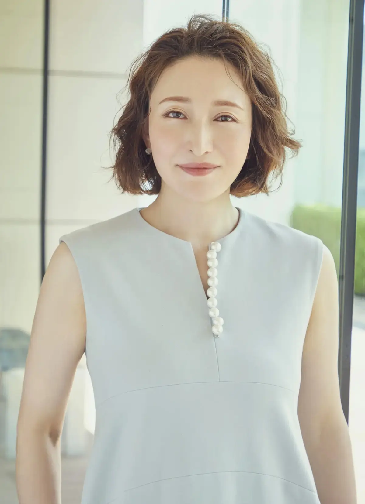 くせ毛を今どきのニュアンスにチェンジ！ パーマで魅せる優しげボブ【50代髪型・ヘアスタイル】