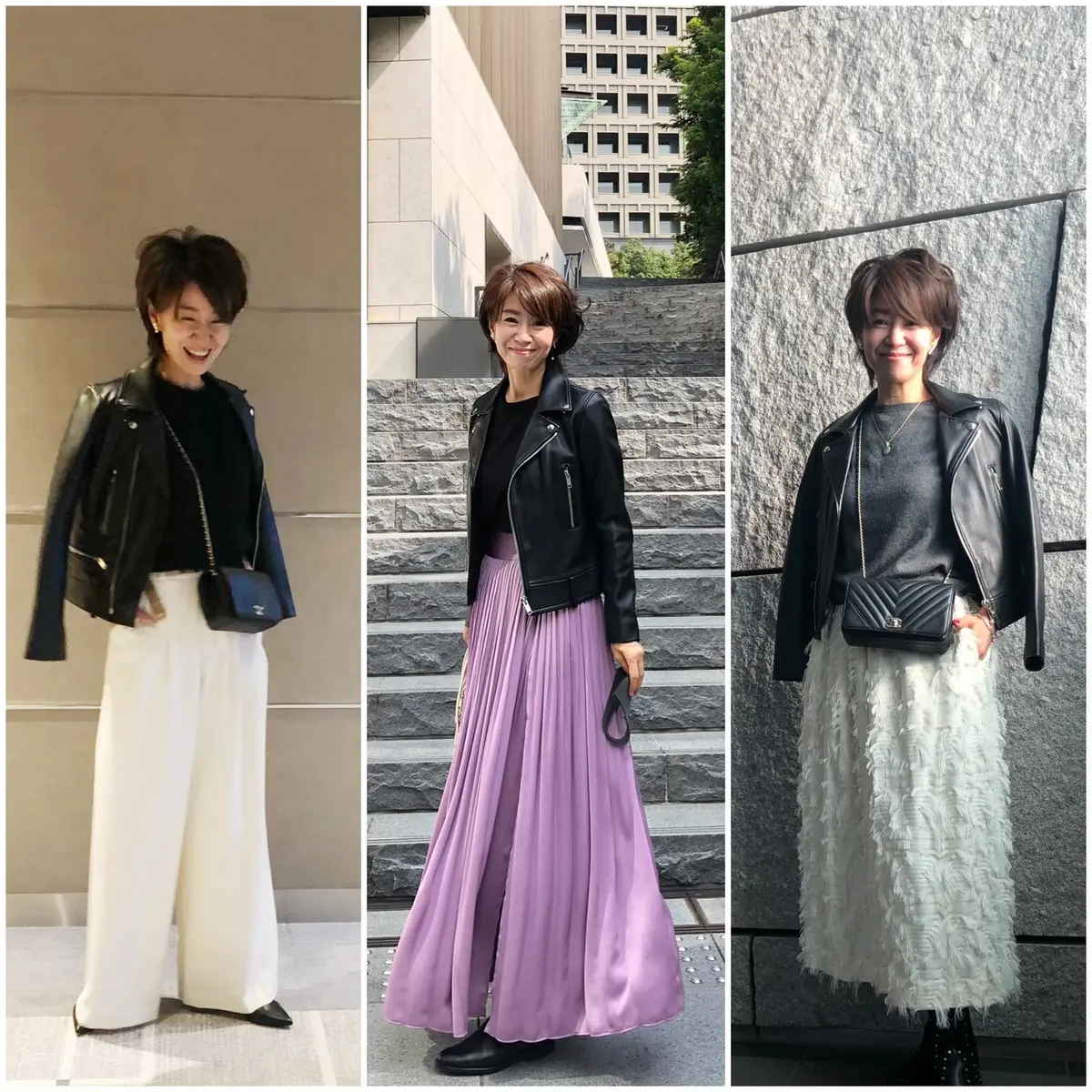 ボトムスを変えたライダース3コーデ の画像_1