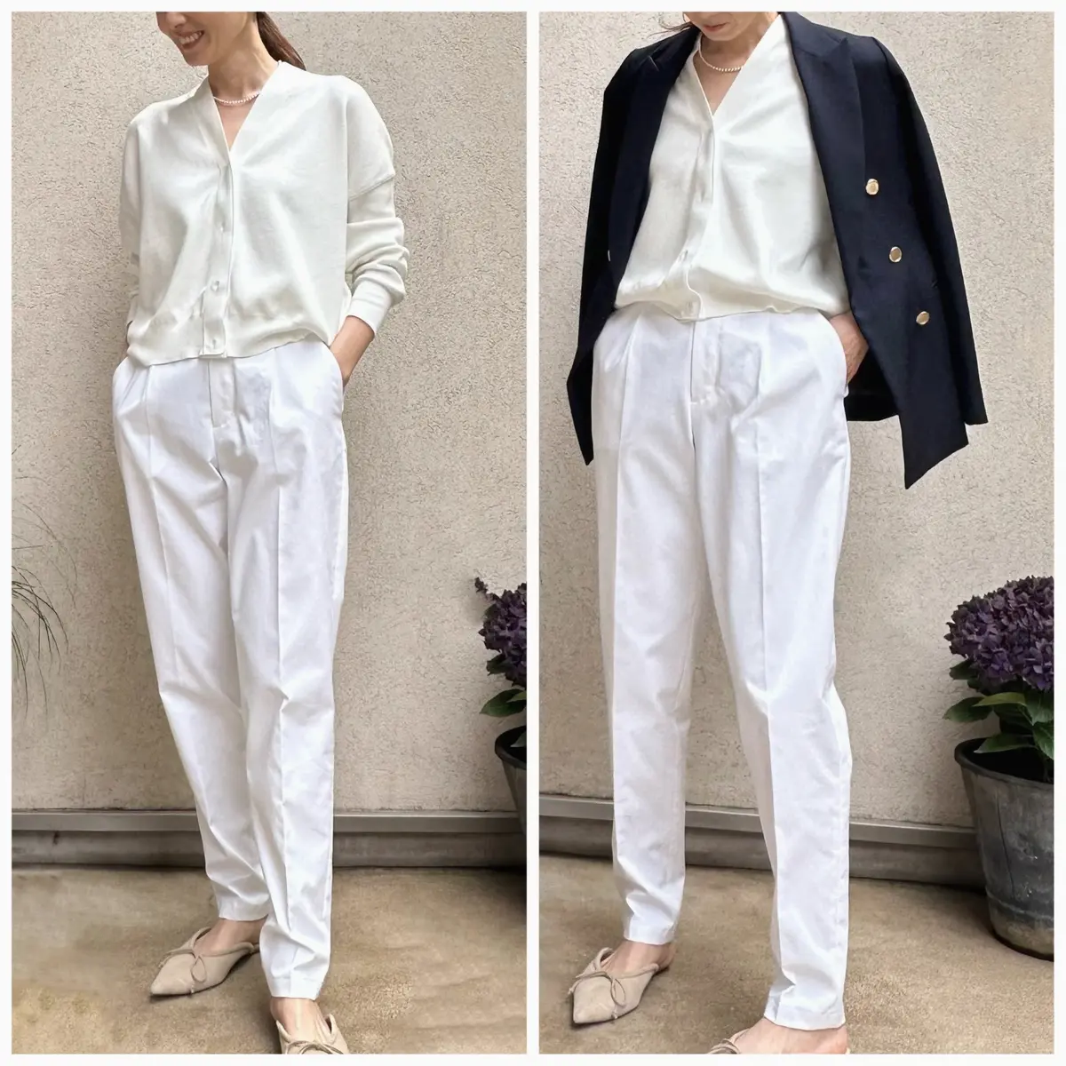 E by éclatの「Vネックスナップの画像_2