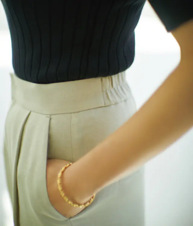 一部ウエストゴムパンツ