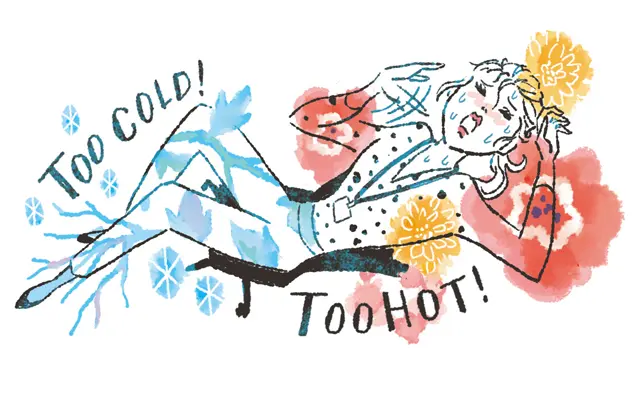 顔は火照っているのに、 腰から下が冷える！