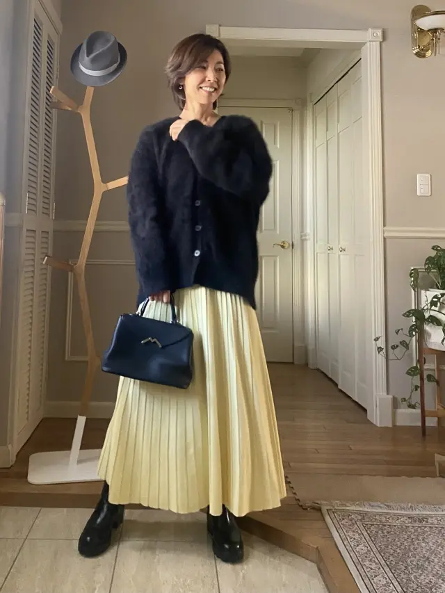 冬のプリーツ×チェルシーブーツの画像_3