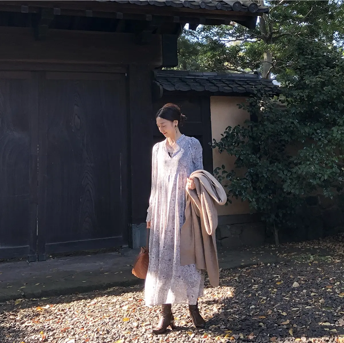 秋色花柄ワンピで、芸術パフェを食べに♩の画像_1