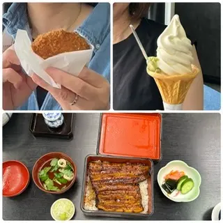 三島コロッケ　わさびソフトクリーム　うな重　三島名物