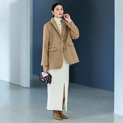 E by eclat 【福田亜矢子さんコラボ】軽量コートジャケット ￥35,200