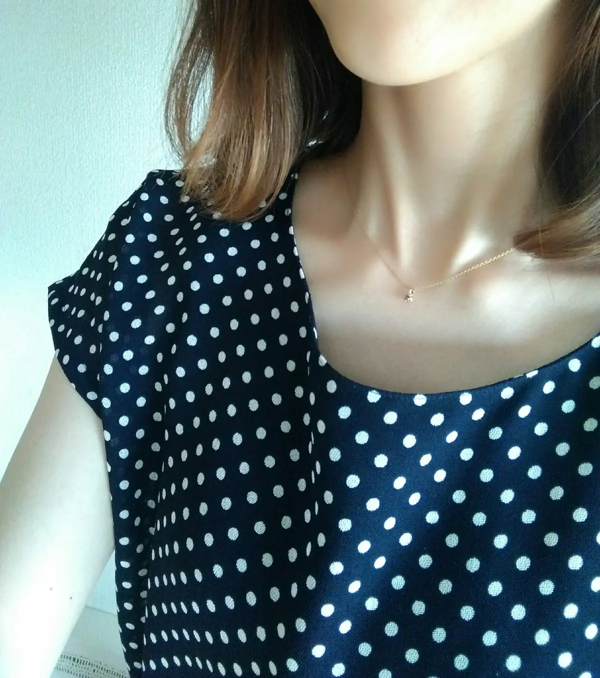 ドット柄ワンピースで美術館への画像_3