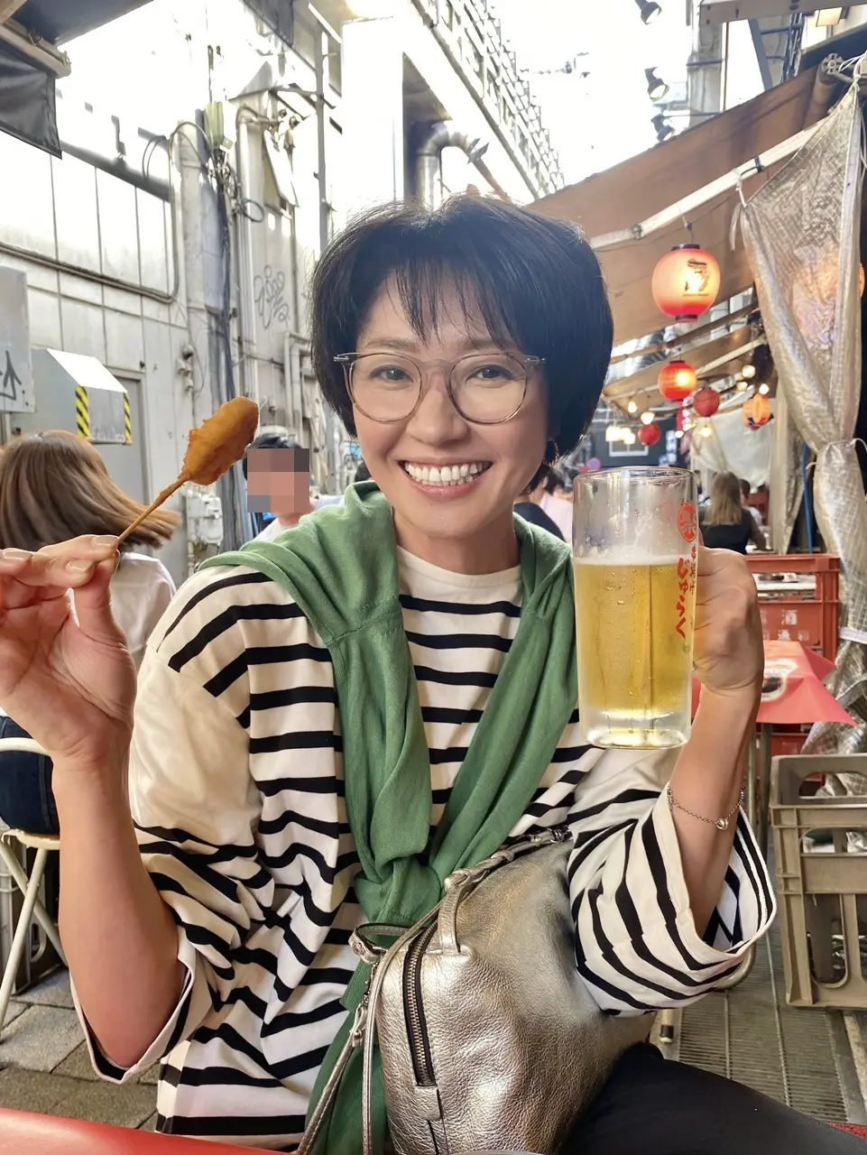 串揚げとビール