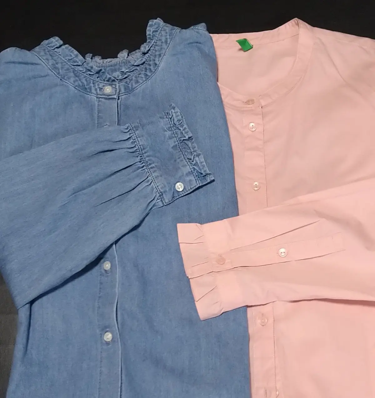 コーエンデニムシャツとベネトンピンクシャツ