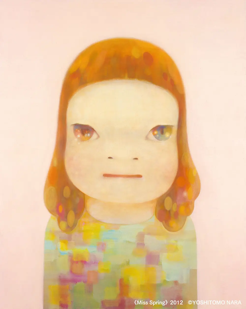 色彩豊かな絵画を実物で見るチャンス／奈良美智 《春少女》2012年 アクリル絵具、カンヴァス　 227.0 x 182.0 cm　横浜美術館蔵　©YoshitomoNara