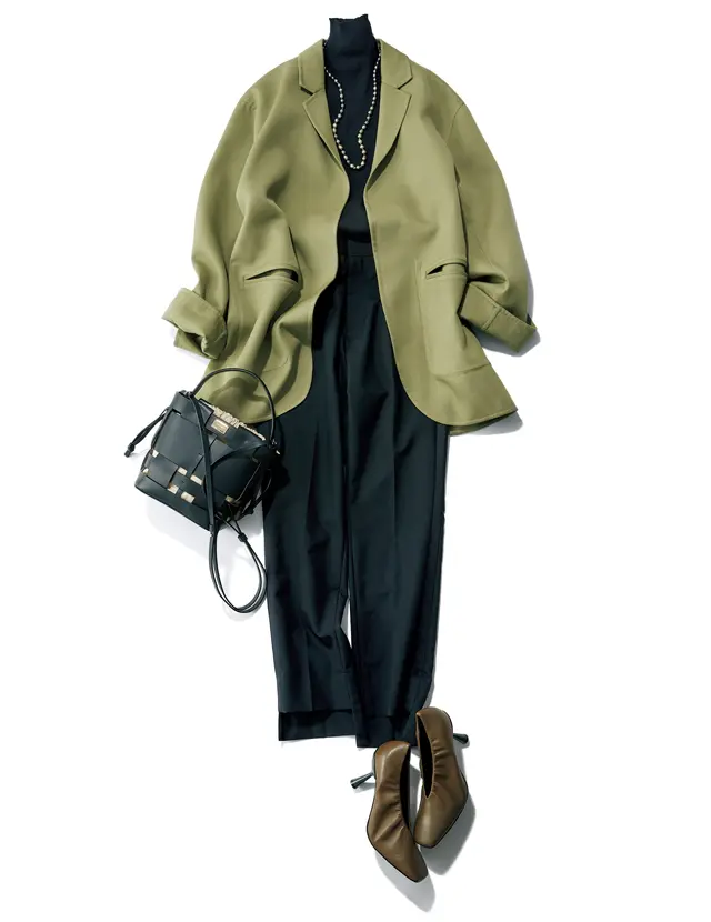 ドレスアップもデイリーも どちらも行き来できる スティッキーなシルエット