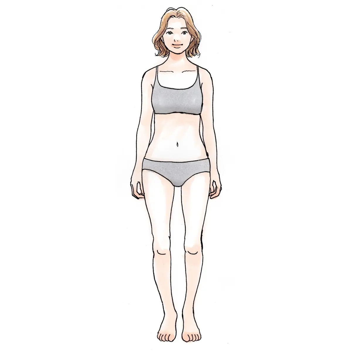 骨格ウェーブタイプの体型