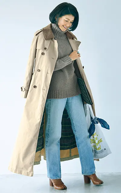 ブルーバード ブルバードのトレンチコーデの松井陽子さん