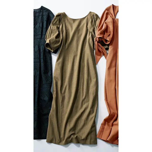 ヴェルメイユ パー イエナのカーキ色ワンピース